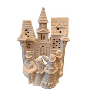 Partylite Village Carolers Tea Light Candle Holder Christmas Holiday White